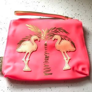 Hot Pink Flamingo Wristlet - Lilly Pulitzer